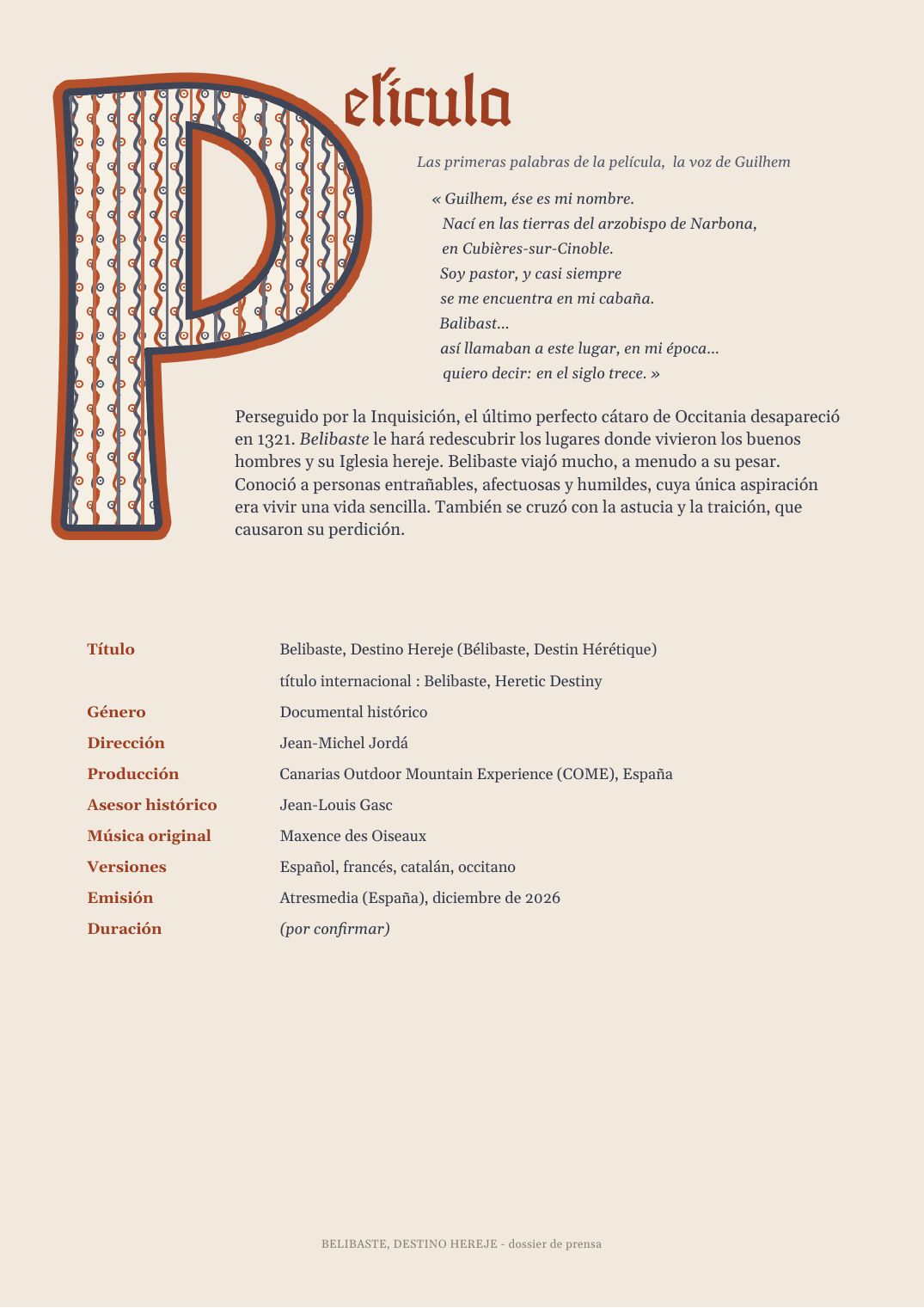Dossier de prensa — 2